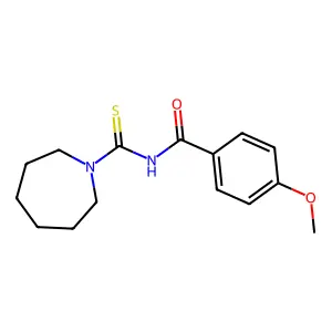 Benzamide, N-[(hexahydro-1H-azepin-1-yl)thioxomethyl]-4-methoxy- structure