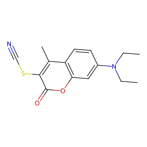 Coumarin, 3-thiocyano-4-methyl-7-(N,N-diethylamino)- structure