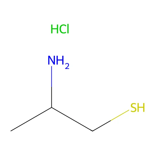 1-Propanethiol, 2-amino-, hydrochloride structure