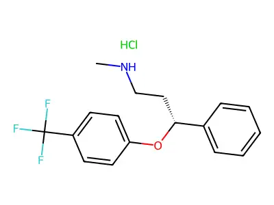 (+)-Fluoxetine structure