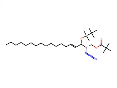 [2-Azido-3-[tert-butyl(dimethyl)silyl]oxyoctadec-4-enyl] 2,2-dimethylpropanoate structure