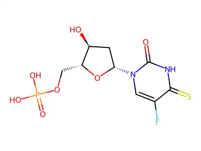 5-Fluoro-4-thio-2'-deoxyuridylate structure