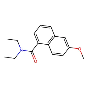 N,N-diethyl-6-methoxynaphthalene-1-carboxamide structure