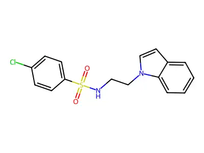 N-(2-(1H-indol-1-yl)ethyl)-4-chlorobenzenesulfonamide structure