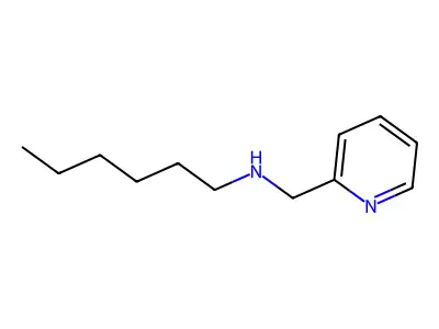 N-(pyridin-2-ylmethyl)hexan-1-amine structure