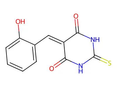 Barbituric acid, 5-salicylidene-2-thio- structure