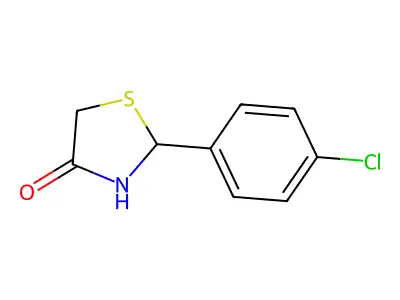2-(4-Chlorophenyl)-1,3-thiazolidin-4-one structure