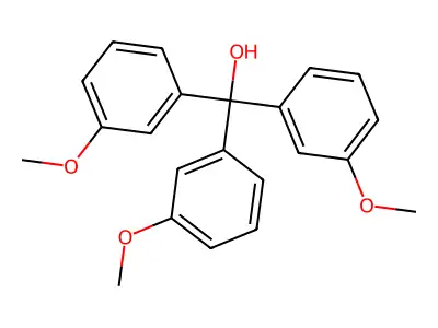 Tris-(3-methoxy-phenyl)-methanol structure