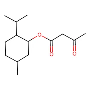 Butanoic acid, 3-oxo-, 5-methyl-2-(1-methylethyl)cyclohexyl ester structure