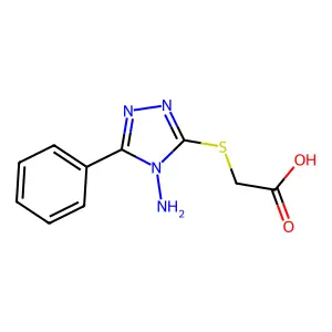 [(4-Amino-5-phenyl-4H-1,2,4-triazol-3-yl)thio]-acetic acid structure