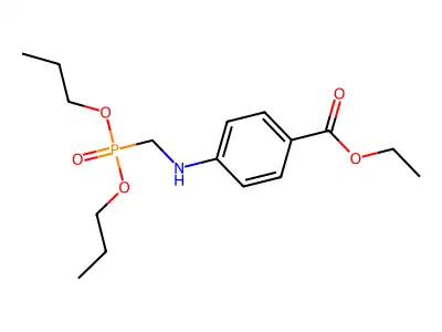 Benzoic acid, 4-(((dipropoxyphosphinyl)methyl)amino)-, ethyl ester structure