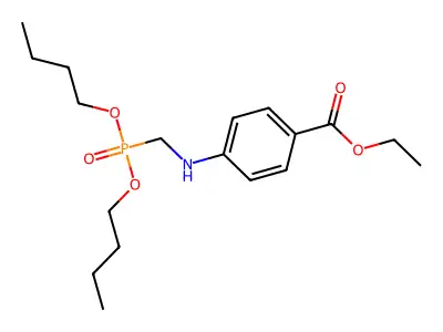 Benzoic acid, 4-(((dibutoxyphosphinyl)methyl)amino)-, ethyl ester structure