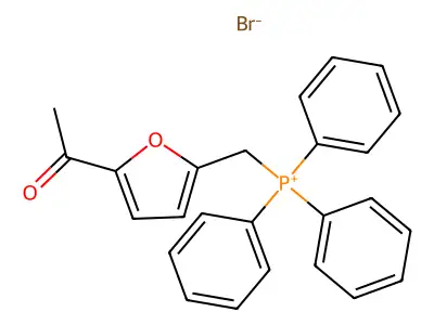 ((5-Acetylfuran-2-yl)methyl)triphenylphosphonium bromide structure