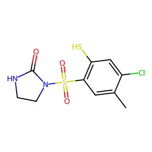 2-Imidazolidinone, 1-((4-chloro-2-mercapto-5-methylphenyl)sulfonyl)- structure