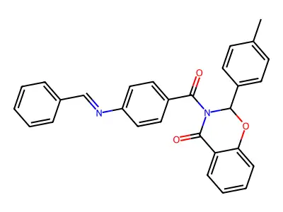 2-(4-Methylphenyl)-3-(4-((phenylmethylene)amino)benzoyl)-2,3-dihydro-4H-1,3-benzoxazin-4-one structure