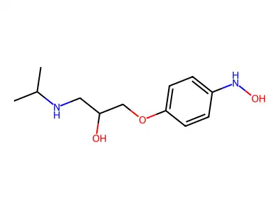 2-Propanol, 1-[4-(hydroxyamino)phenoxy]-3-[(1-methylethyl)amino]- structure