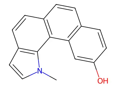 1-Methyl-1H-naphth(2,1-g)indol-10-ol structure