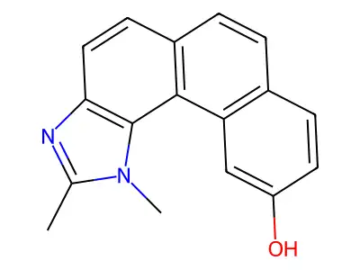 1H-Phenanthro(3,4-d)imidazol-10-ol, 1,2-dimethyl- structure