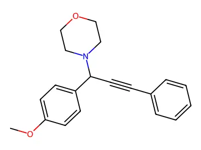 Morpholine, 4-[1-(4-methoxyphenyl)-3-phenyl-2-propynyl]- structure