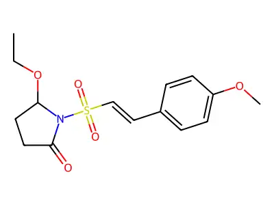 5-Ethoxy-1-[2-(4-methoxyphenyl)ethenylsulfonyl]pyrrolidin-2-one structure