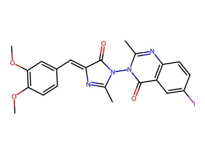 C22H19IN4O4 structure