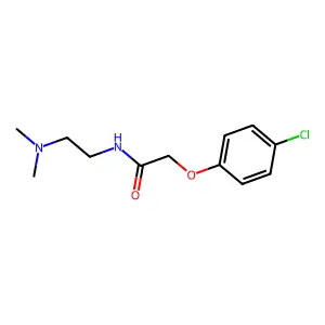 Acetamide, 2-(p-chlorophenoxy)-N-(2-(dimethylamino)ethyl)- structure
