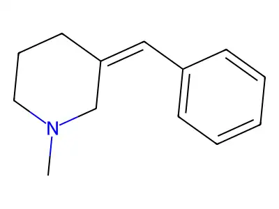 Piperidine, 1-methyl-3-(phenylmethylene)-, (Z)- structure
