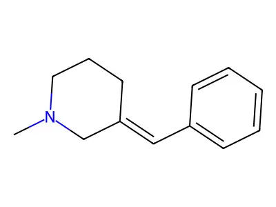 Piperidine, 1-methyl-3-(phenylmethylene)-, (E)- structure