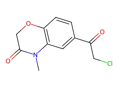 6-(chloroacetyl)-4-methyl-2H-1,4-benzoxazin-3(4H)-one structure