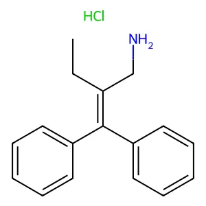 1-Butanamine, 2-(diphenylmethylene)-, hydrochloride (1:1) structure