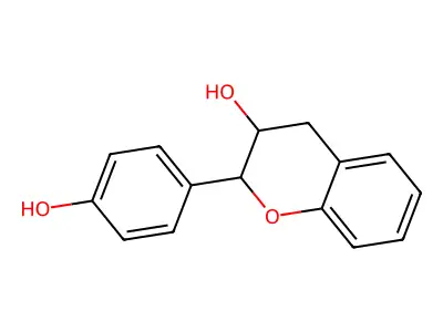 3,4-Dihydro-2-(4-hydroxyphenyl)-2H-1-benzopyran-3-ol structure