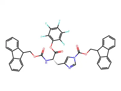 Fmoc-His(Fmoc)-OPfp structure