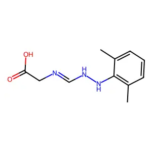Glycine, N-(((2,6-dimethylphenyl)amino)iminomethyl)- structure