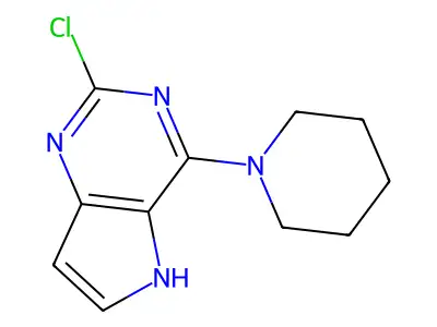 5H-Pyrrolo(3,2-d)pyrimidine, 2-chloro-4-(1-piperidinyl)- structure