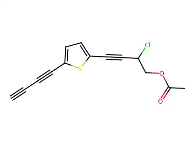 2-(4-Acetoxy-3-chloro-1-butyn-1-yl)-5-(1,3-butadiyn-1-yl)thiophene structure