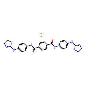 4',4''-Bis(imidazolin-2-yl-amino)terephthalanilide dihydrochloride structure