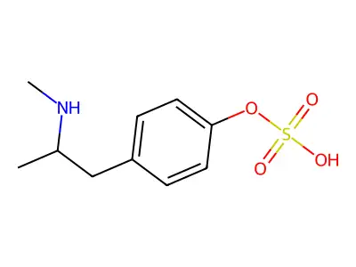 Pholedrine sulfuric acid ester structure