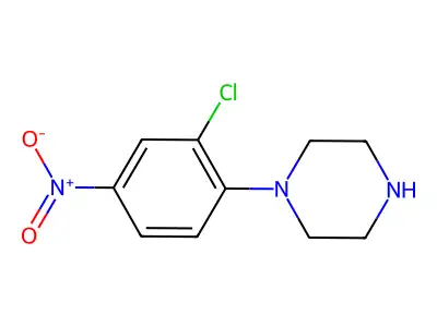 1-(2-Chloro-4-nitrophenyl)piperazine structure