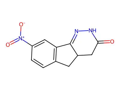 3H-Indeno(1,2-c)pyridazin-3-one, 2,4,4a,5-tetrahydro-8-nitro- structure