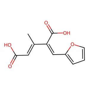 4-(2-Furylmethylene)-3-methyl-2-pentenedioic acid structure
