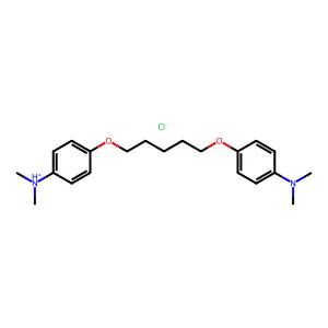 Aniline, 4,4'-(pentamethylenedioxy)bis(N,N-dimethyl-, hydrochloride structure