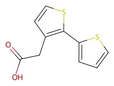 [2,2'-Bithiophene]-3-acetic acid structure