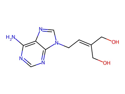 9-(4-Hydroxy-3-(hydroxymethyl)-2-butenyl)adenine structure