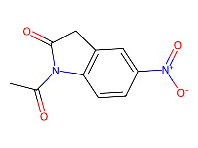1-Acetyl-5-nitroindolin-2-one structure