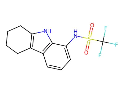 Methanesulfonamide, N-(2,3,4,9-tetrahydro-1H-carbazol-8-yl)-1,1,1-trifluoro- structure