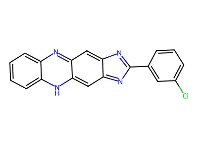 2-(3-Chlorophenyl)-1H-imidazo(4,5-B)phenazine structure