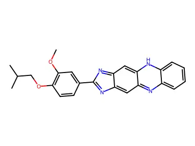 2-(4-Isobutoxy-3-methoxyphenyl)-1H-imidazo (4, 5-b)phenazine structure