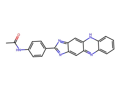 N-(4-(1H-Imidazo(4,5-B)phenazin-2-YL)phenyl)acetamide structure