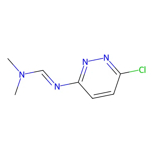 [2-(6-Chloro-3-pyridazinyl)-2-azavinyl]dimethylamine structure