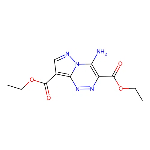 Diethyl 4-aminopyrazolo[5,1-c][1,2,4]triazine-3,8-dicarboxylate structure